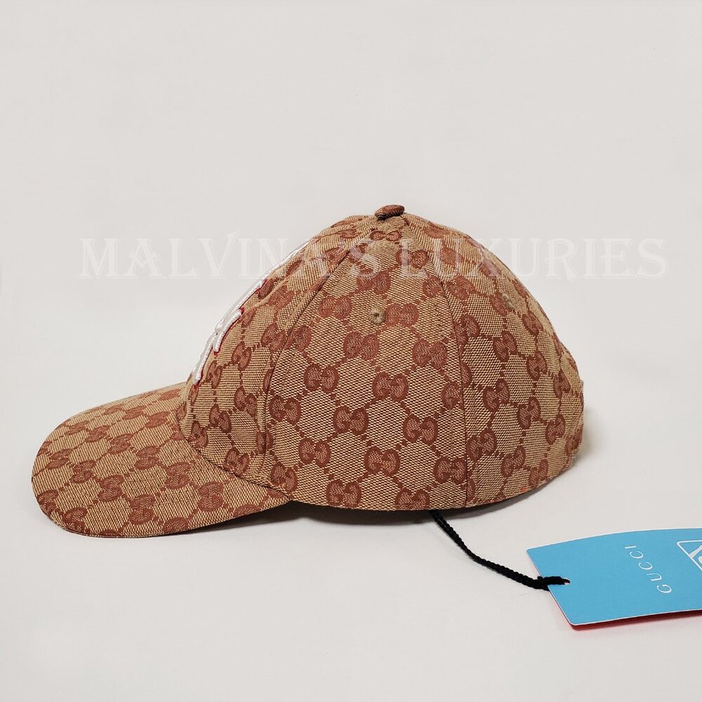 GUCCI BASEBALL CAP LA DODGERS GG SUPREME LOGO CANVAS PATCH HAT sz 57 - 61 - Picture 5 of 14